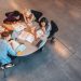 Group of students studying on laptop